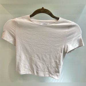 Cream Atitzia Babaton Countour cropped tshirt size XS
